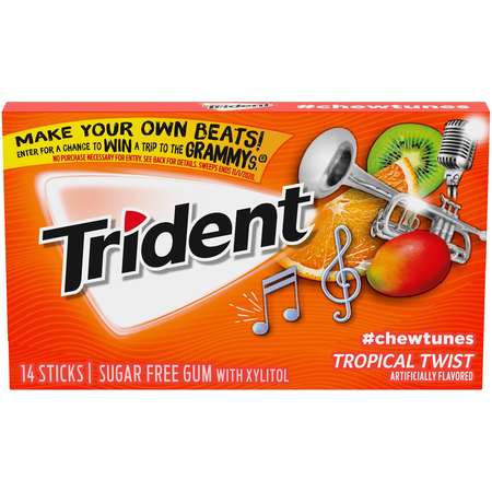 TRIDENT Trident Sugar Free Tropical Twist Gum 14 Pieces, PK144 01110